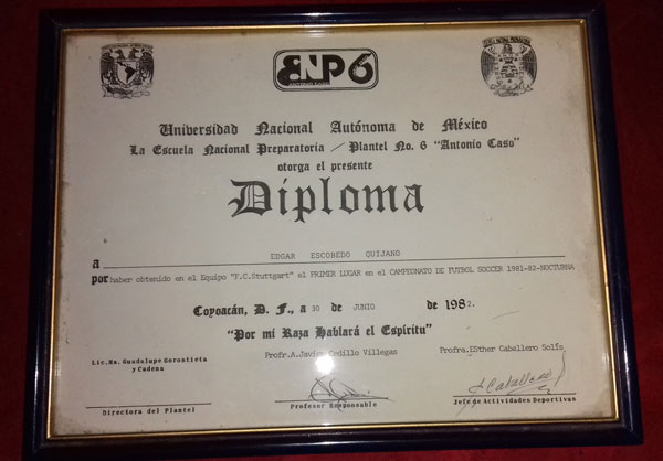 Diploma Esc. NAc. Prepraratoria Plantel 6